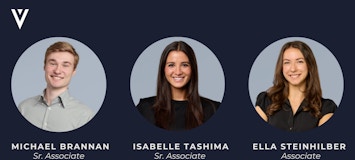 Photos of Michael Brannan, Isabelle Tashima, and Ella Steinhilber on Volition branding.