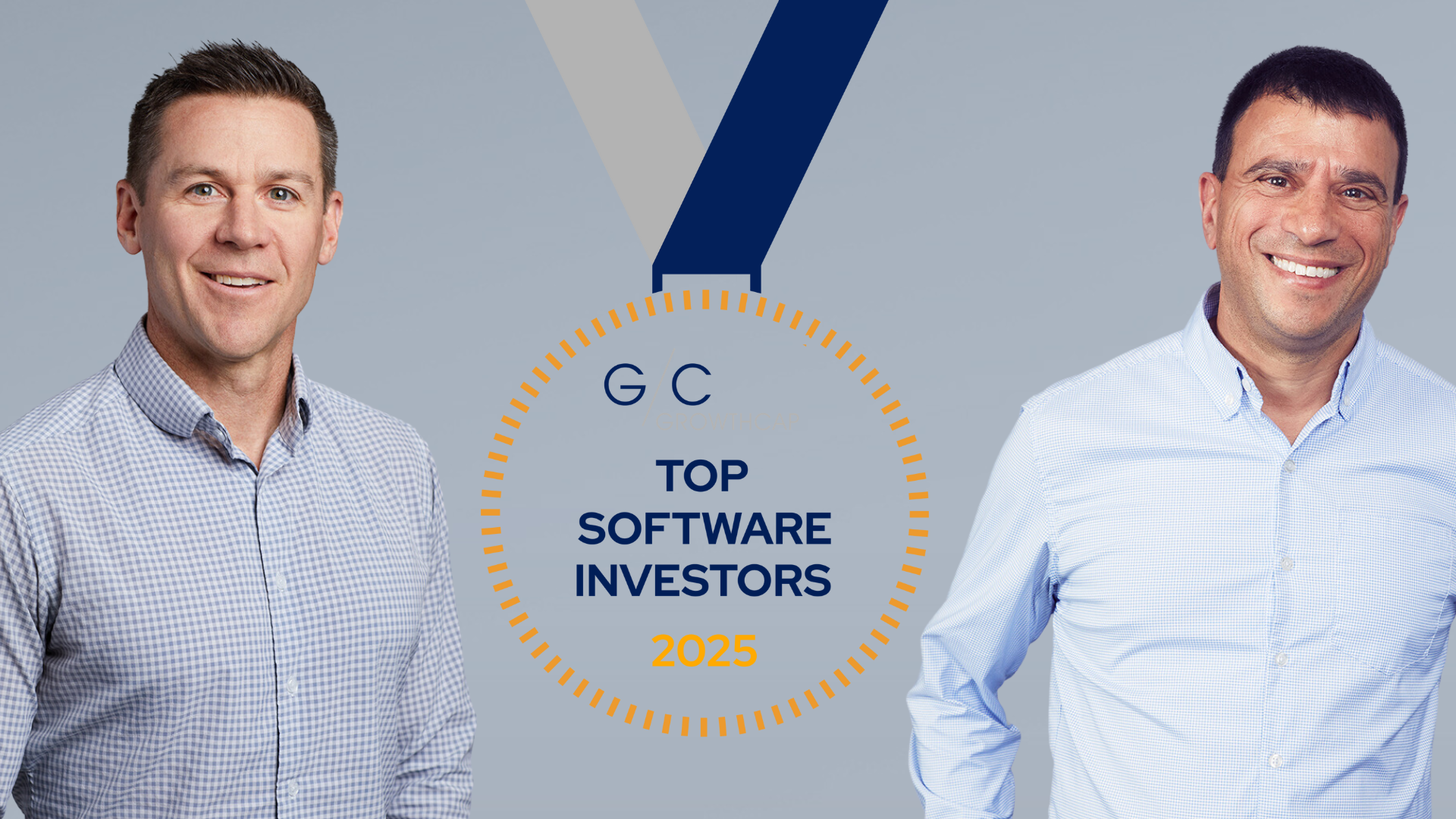 Headshots of Sean Cantwell and Roger Hurwitz when named Top Software Investors of 2025.